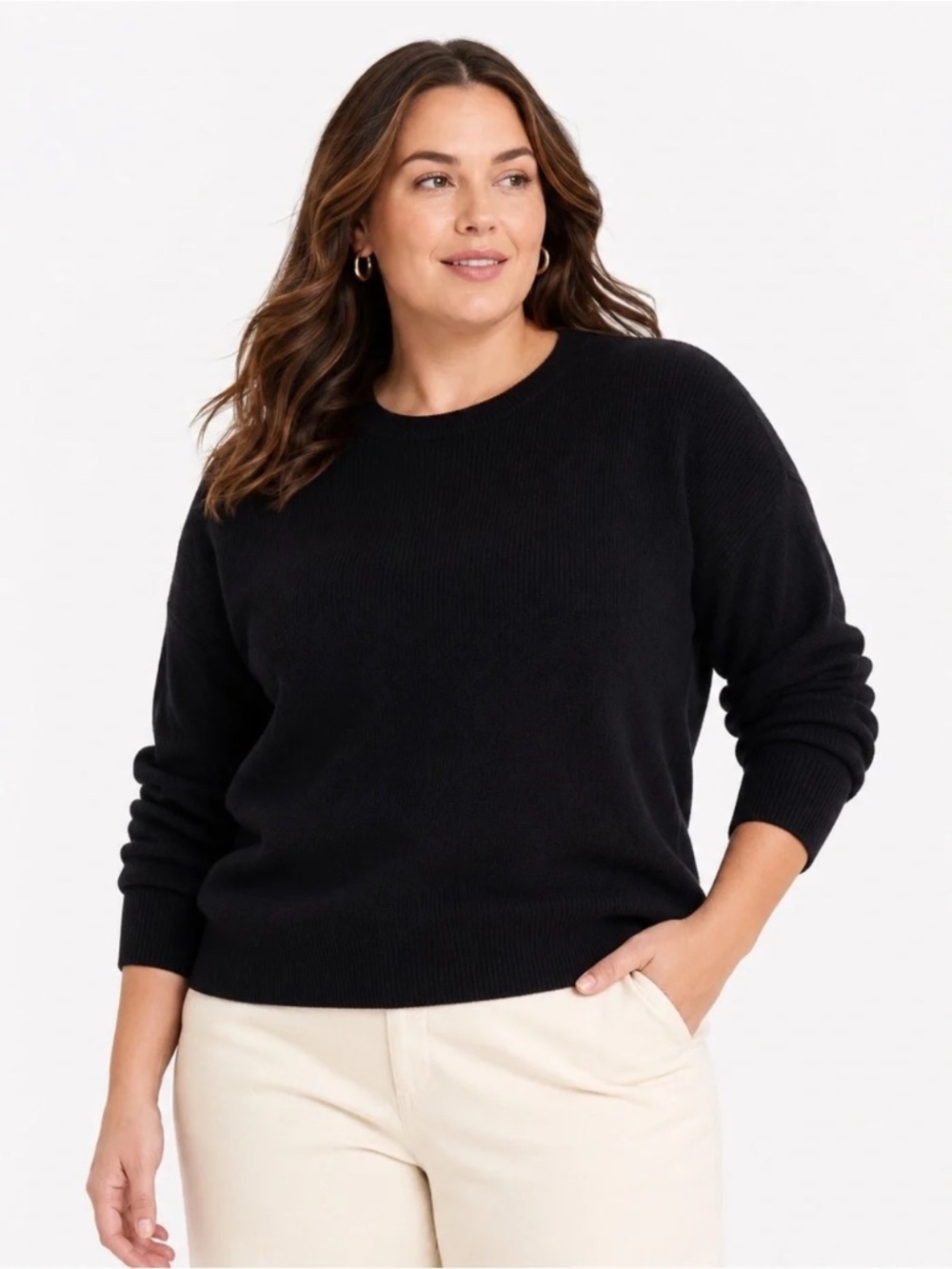 A New Day Women's Long Sleeve Black Sweater Size XXL